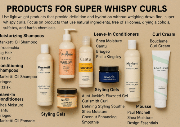 Products for Super Whispy Curls