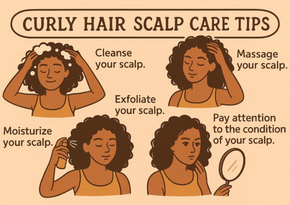 Scalp care for curly hair